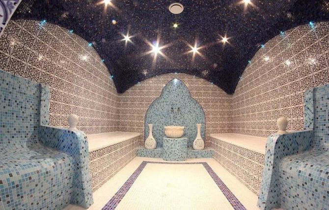 Восточный интерьер бани